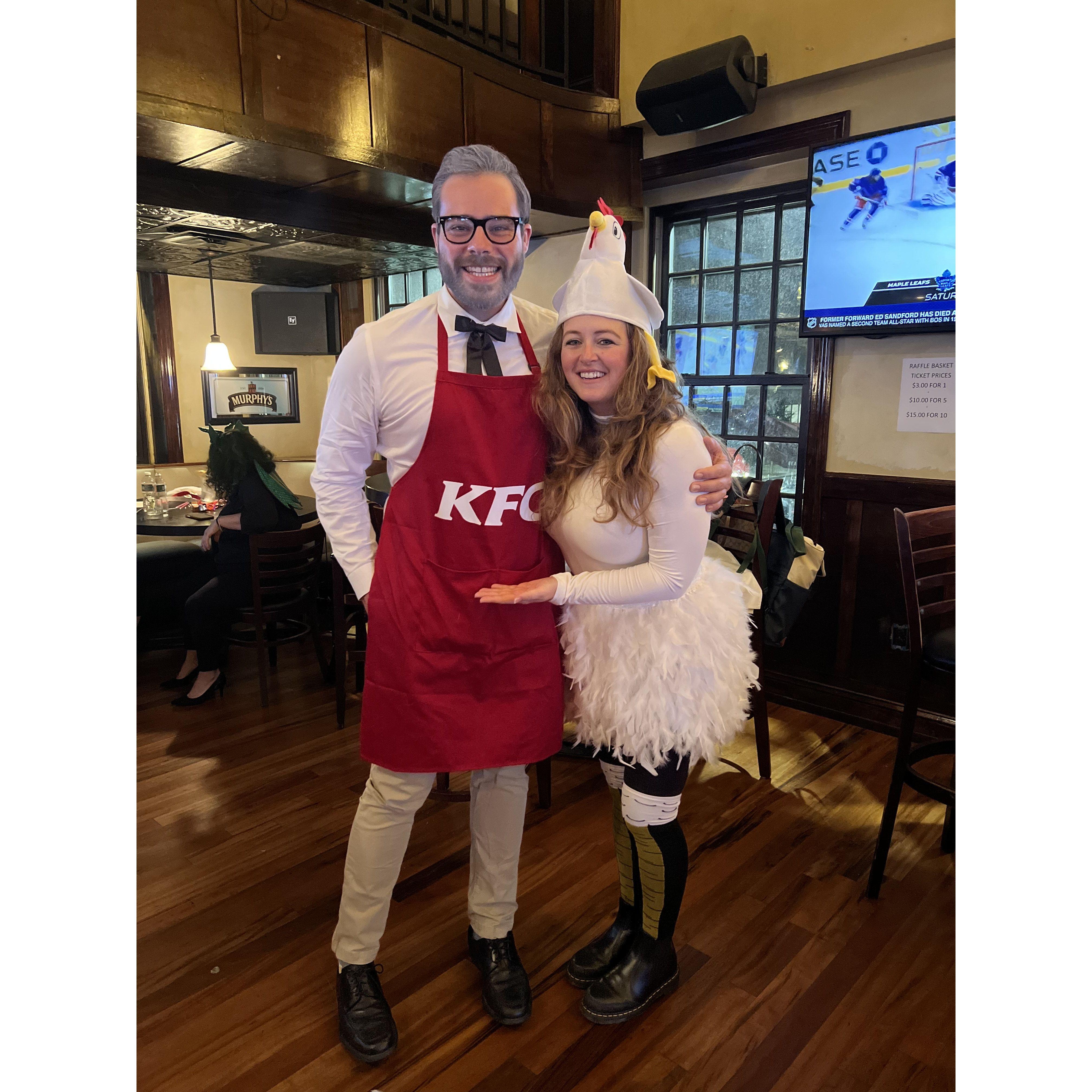 Grace and Ryan won best Costume at Grace's Work Party!