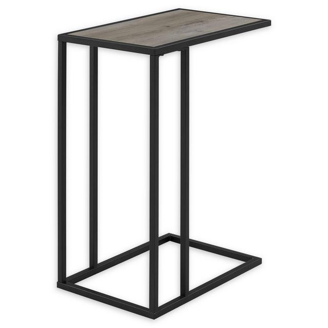 Forest Gate C-Shaped Side Table in Grey Wash