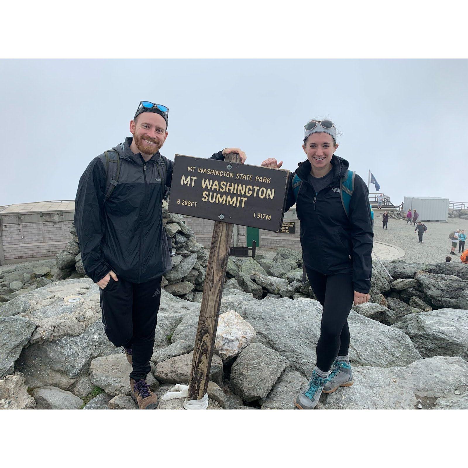 The first (and possibly last!) time we hiked Mount Washington. Not an easy task!
