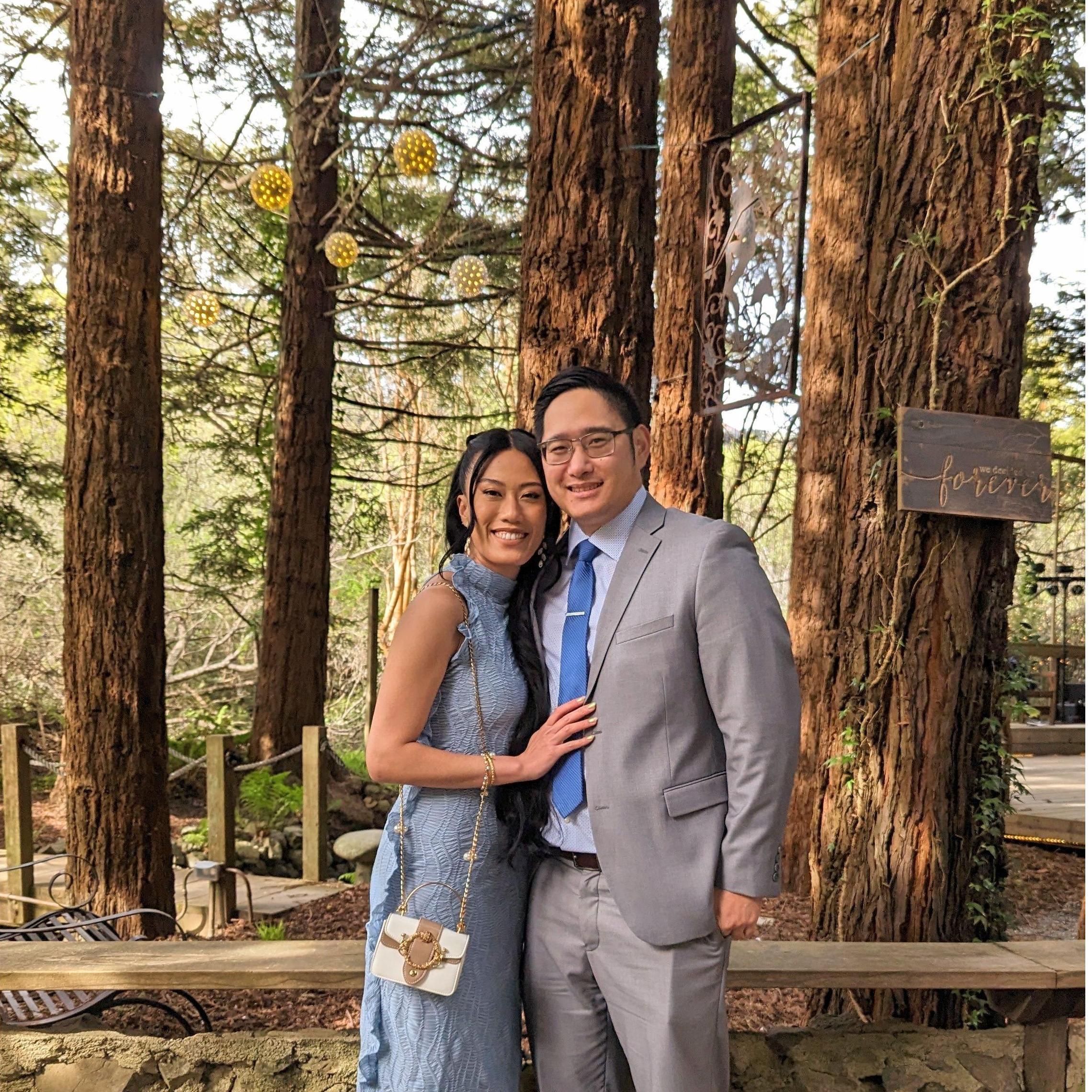 The first wedding we attended together as an engaged couple.