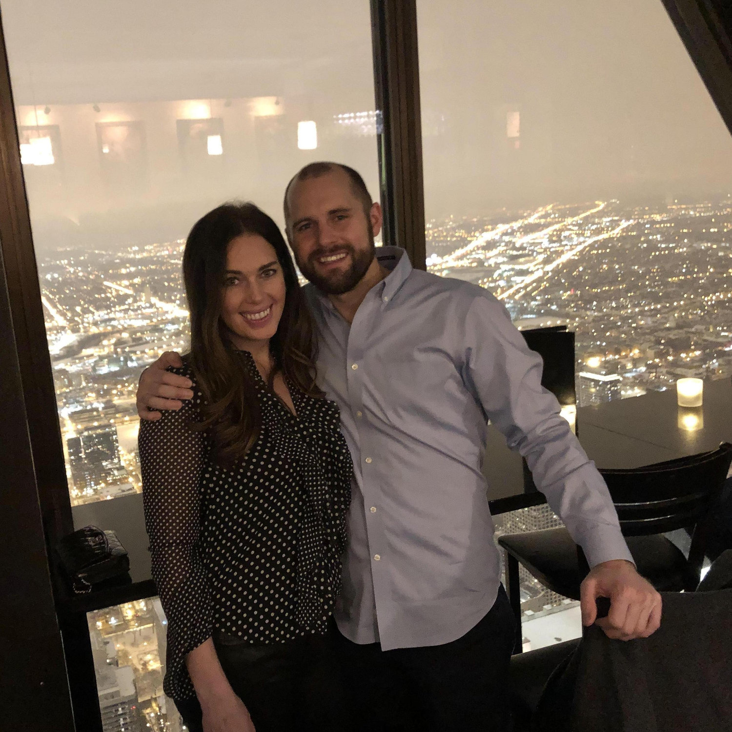 Drinks at the Hancock building - the night Jason was originally going to propose! - January 2019