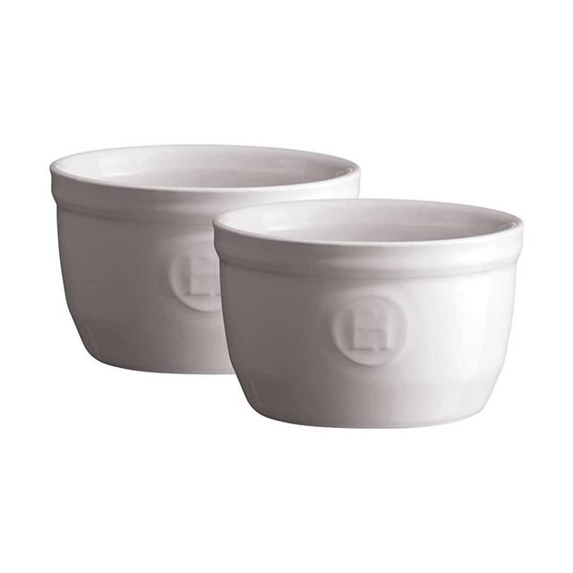 Emile Henry Made in France 5 oz Ramekin (Set of 2), 3.5" by 2", Flour White