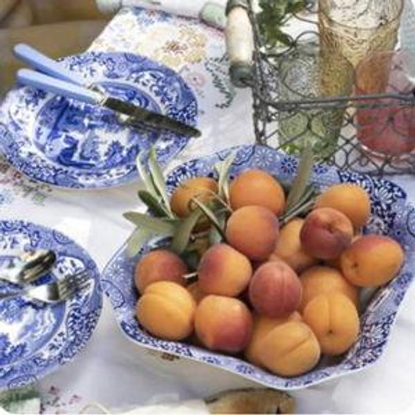 Blue Italian Square Salad Bowl - multi-colour