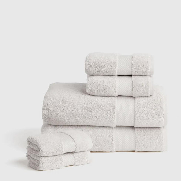 Turkish Ultra Luxe Plush Bath Towel Bundle in Silver