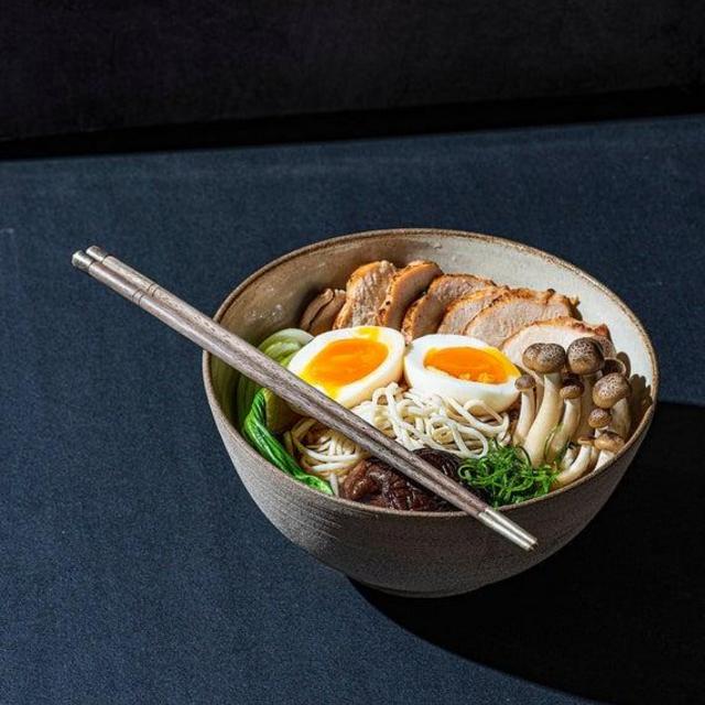 2 Large Ceramic Ramen Bowl, Dinner Deep Round Bowls Set, Noodle Soup Bowl, Stonware Soup Bowl, Pottery Dinnerware Bowls
