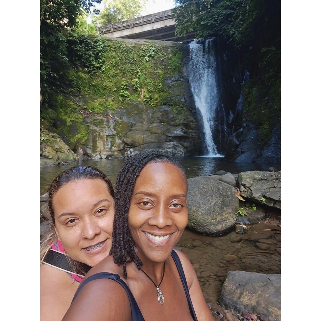 Hanging out at the waterfalls