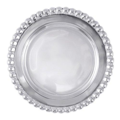 Mariposa 1162 Collection Beaded Wine Coaster, One Size, Silver