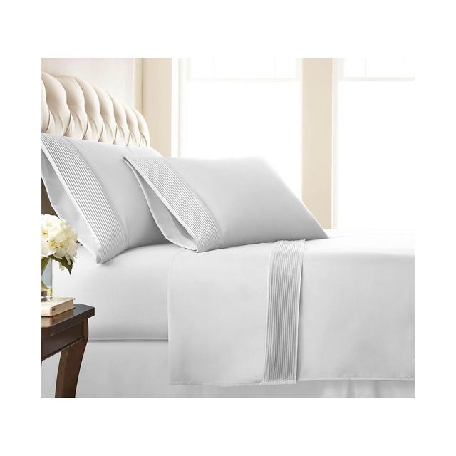 Southshore Fine Linens Classy Pleated 21" Extra deep, Pocket Sheet Set, Queen