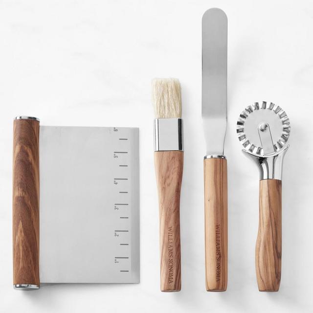 Williams Sonoma Olivewood Pastry Tools, Set of 4