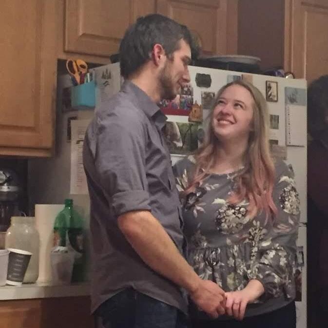 Blurry, but this is right after we got engaged. We thought our faces might break from smiling so wide.