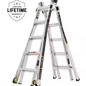 22 ft. Reach MPXW Aluminum Multi-Position Ladder with Wheels, 375 lbs. Load Capacity, Type IAA Duty Rating
