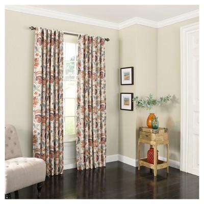 52" X 84" Nina Back Tab Blackout Window Curtain Panel Orange - Eclipse