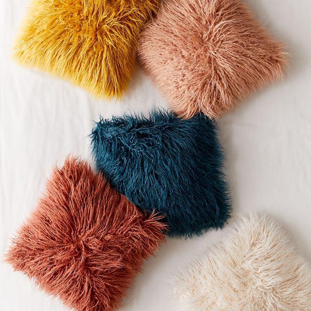 Mila Faux Fur Throw Pillow