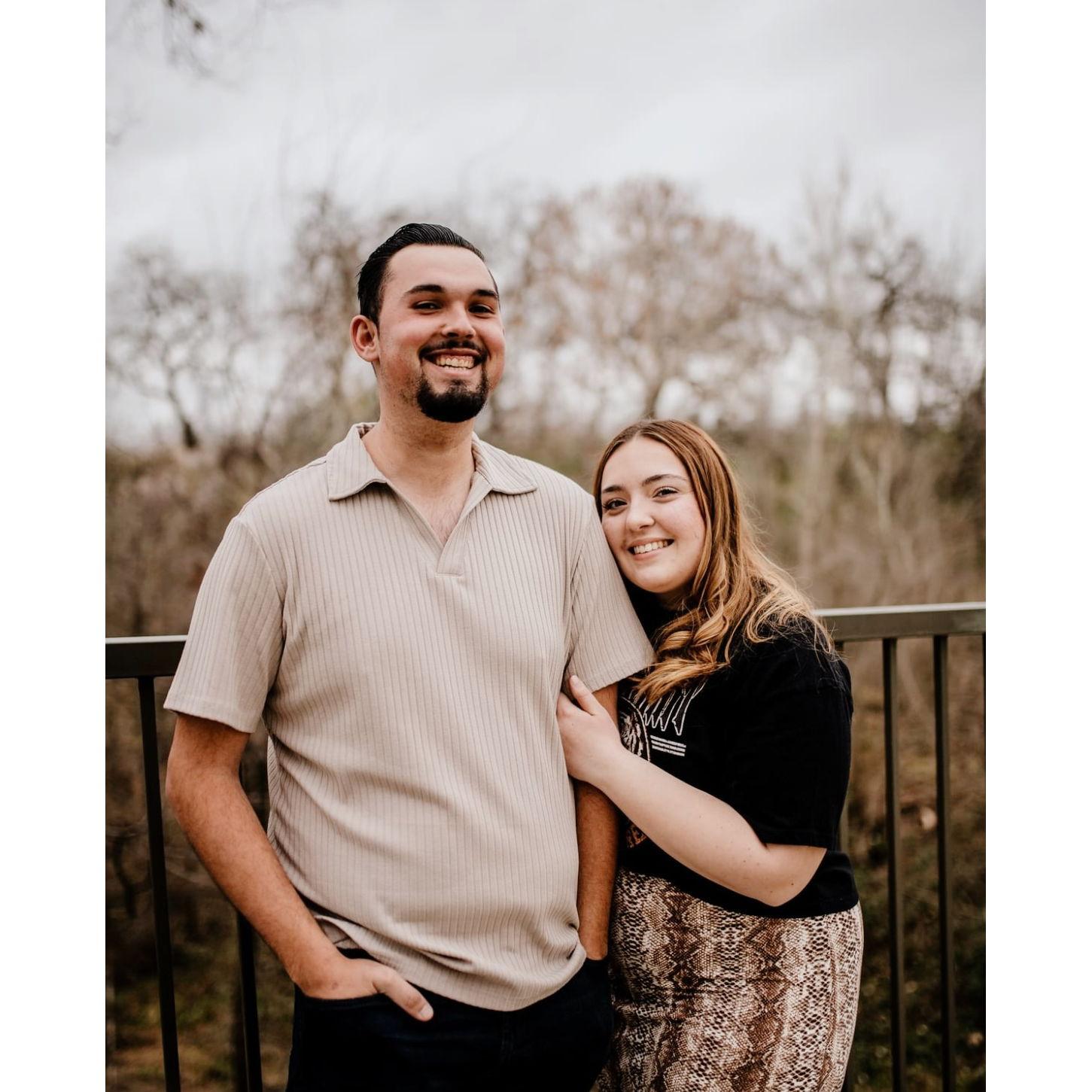 Our first time getting professional photos done by Aubrey's mom