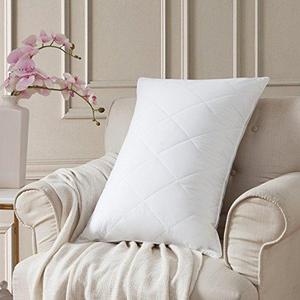 L LOVSOUL Goose Feather Bed Pillows,Medium Firm Feather Pillows Queen Size-20x28,100% Egyptian Cotton Cover,600TC