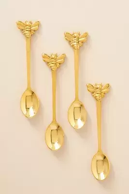 Bee Teaspoons, Set of 4