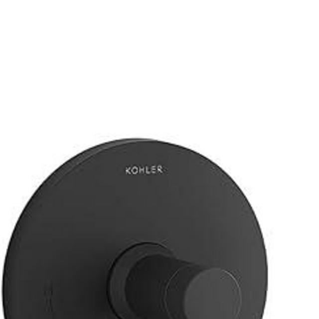 KOHLER K-TLS97074-4-BL Pitch Rite-Temp Bath And Shower Trim Set Less Showerhead, Includes Faceplate with Handle, Bath Spout, Shower Arm and Flange, Matte Black