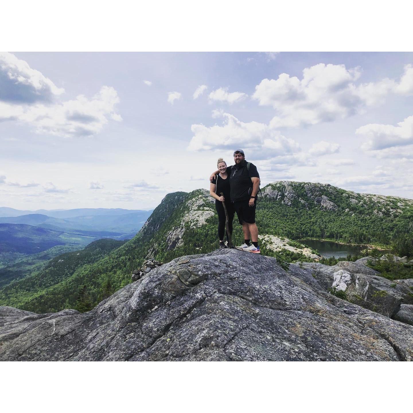 On top of Tumbledown Mountain in Northwest Maine.