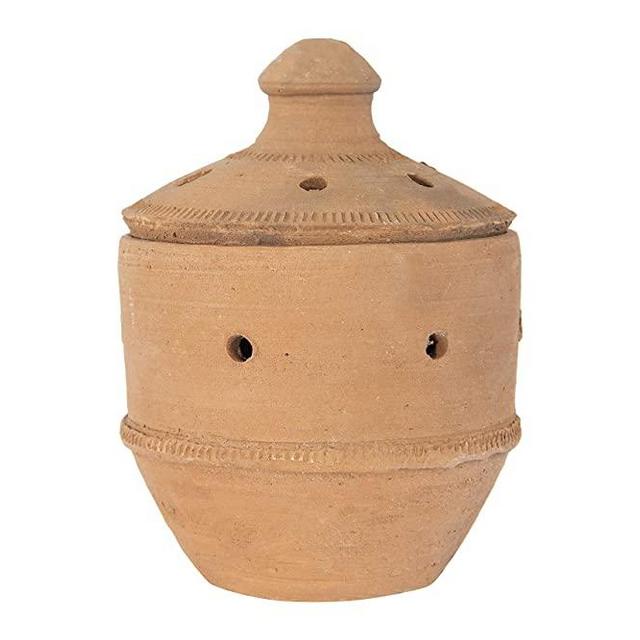 Creative Co-Op DF2330 Distressed Clay Dhuni (one Will Vary) Incense Burner, Terracotta