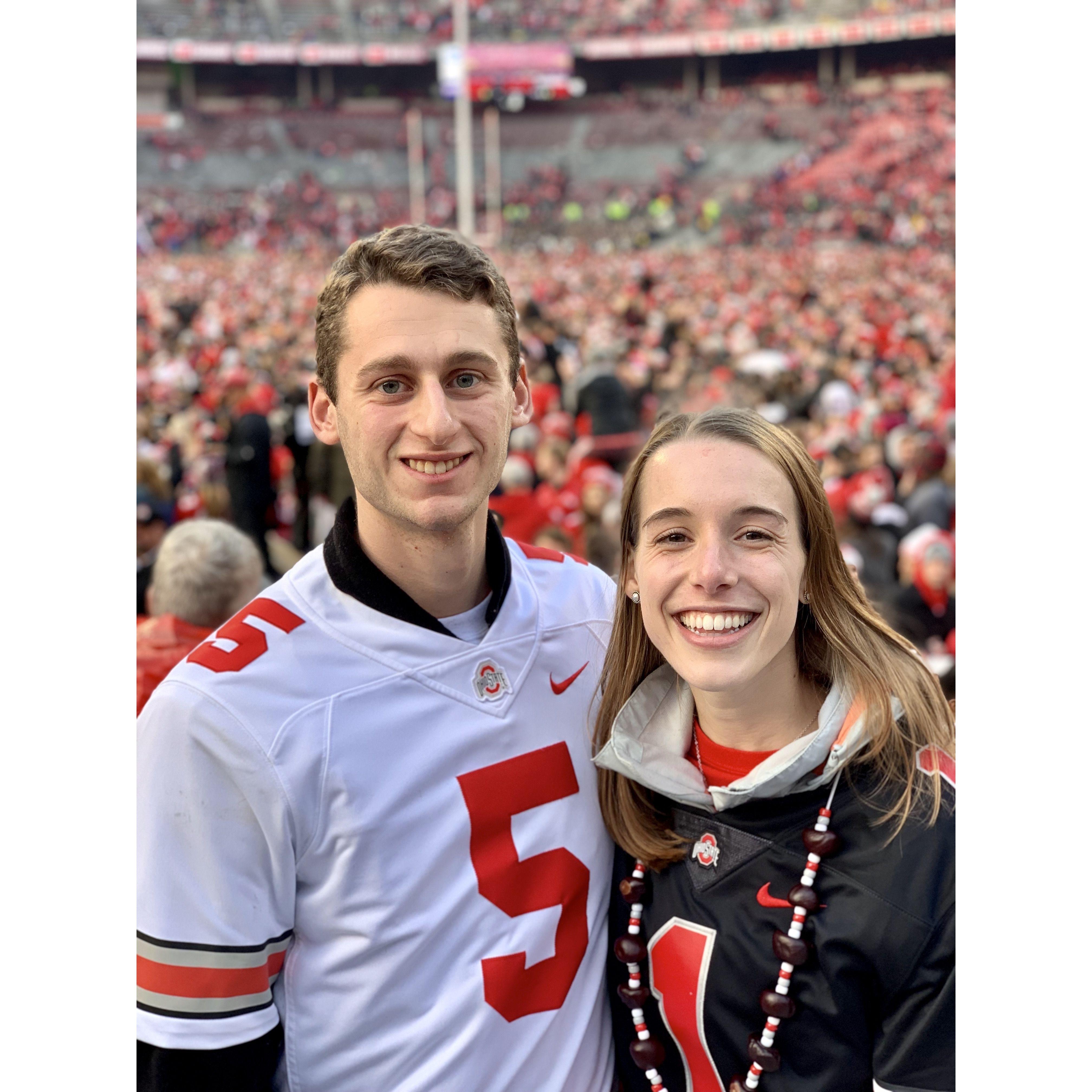 We started officially dating the night this picture was taken (go Bucks)