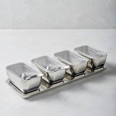 Super Chill Four-section Insulated Condiment Server with Lids | Frontgate