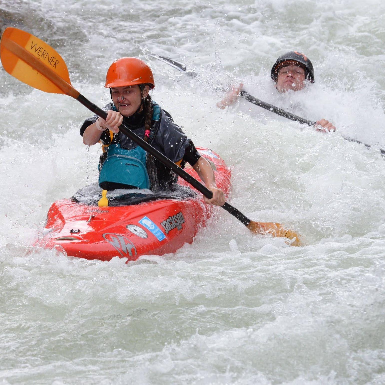 March 2021. Brown's Canyon kayaking. Eyes closed, full paddle strokes, can't loose?