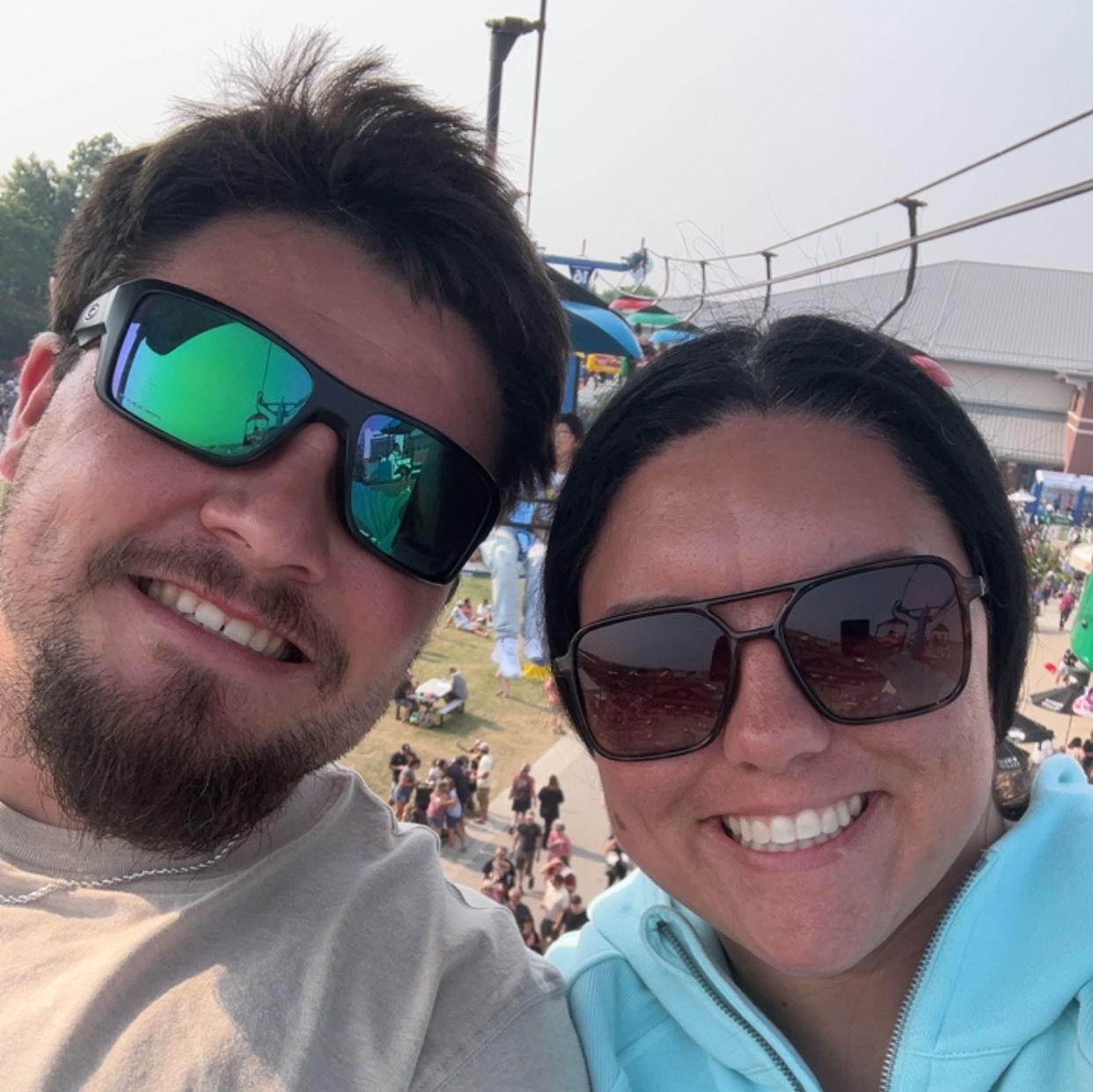 Riding SkyGlider at State Fair