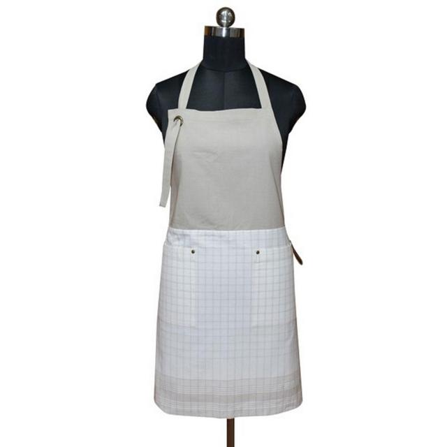Bee & Willow™ Vintage Border Plaid Apron in Tan