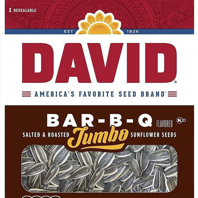 David BBQ Sunflower Seeds, 5.25 oz, (2 packs) Roasted and Salted