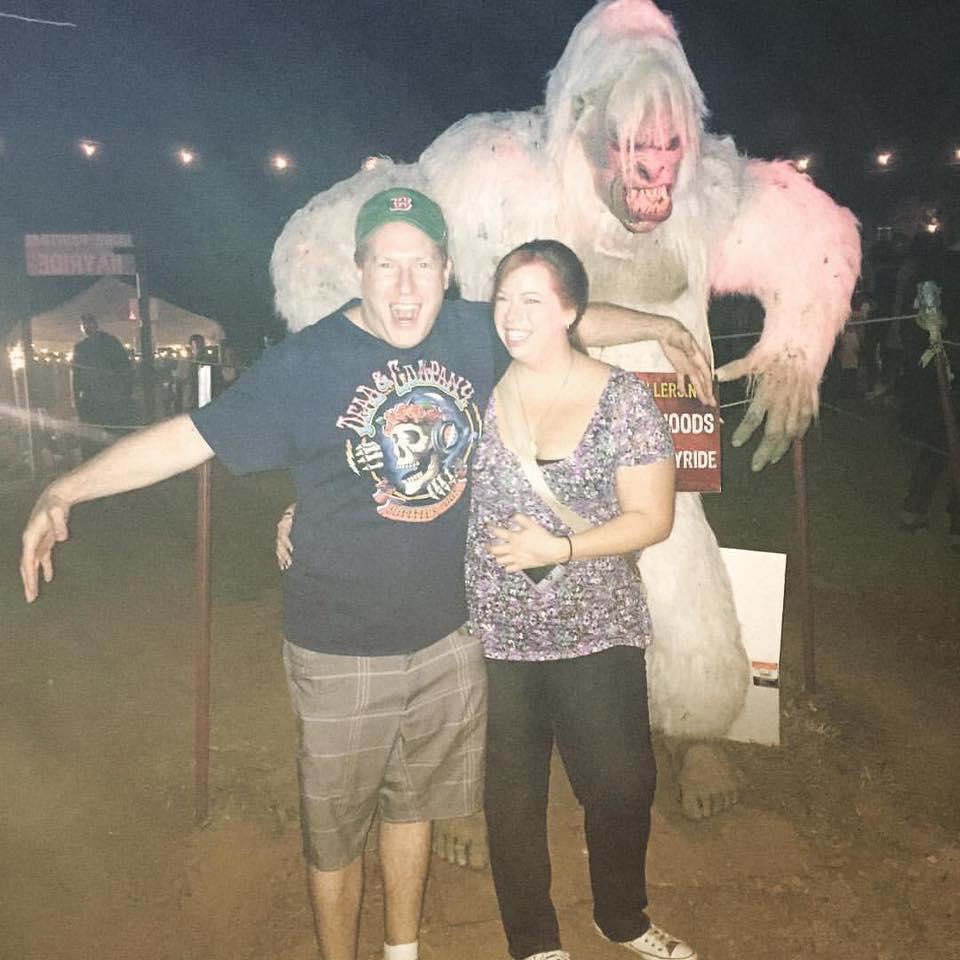 Our first halloween together, hunting zombies with paintballs down in Franklin, TN