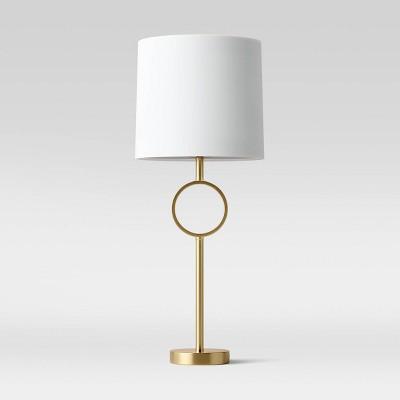 Large Metal Ring Table Lamp (Includes LED Light Bulb) Brass - Project 62™