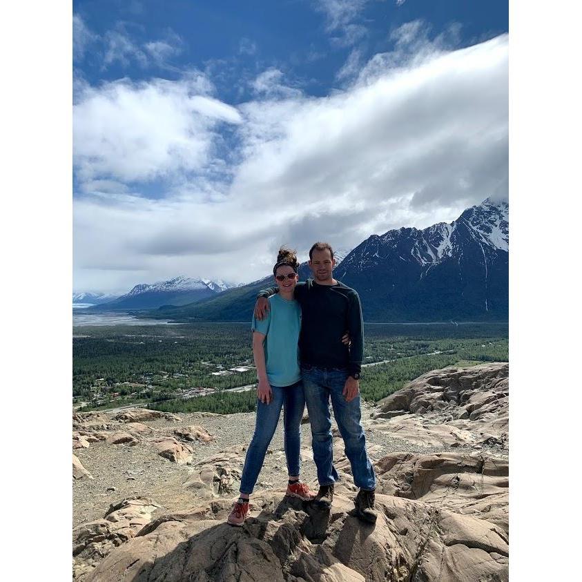 Hiking in Palmer, AK. It was sooo windy!