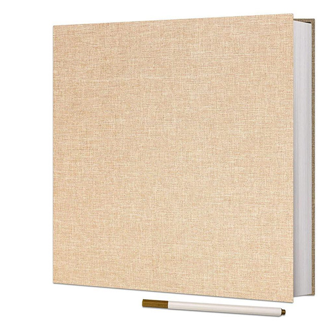 Vienrose Large Photo Album Self Adhesive for 4x6 5x7 8x10 Pictures Scrapbook Album DIY Scrap Book 40 Sticky Pages with A Metallic Pen