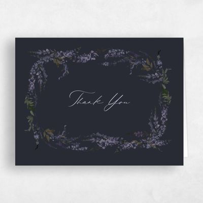 Ebony, Black Wedding Thank You - Riga Landscape