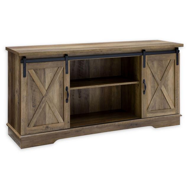 Forest Gate™ Englewood 58-Inch Barn Door TV Stand in Rustic Oak