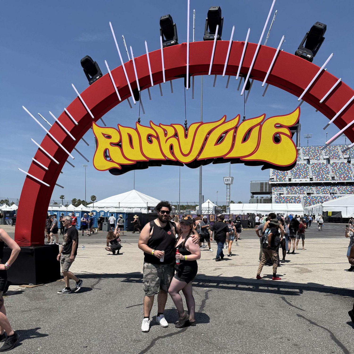 The first of many music festivals together.