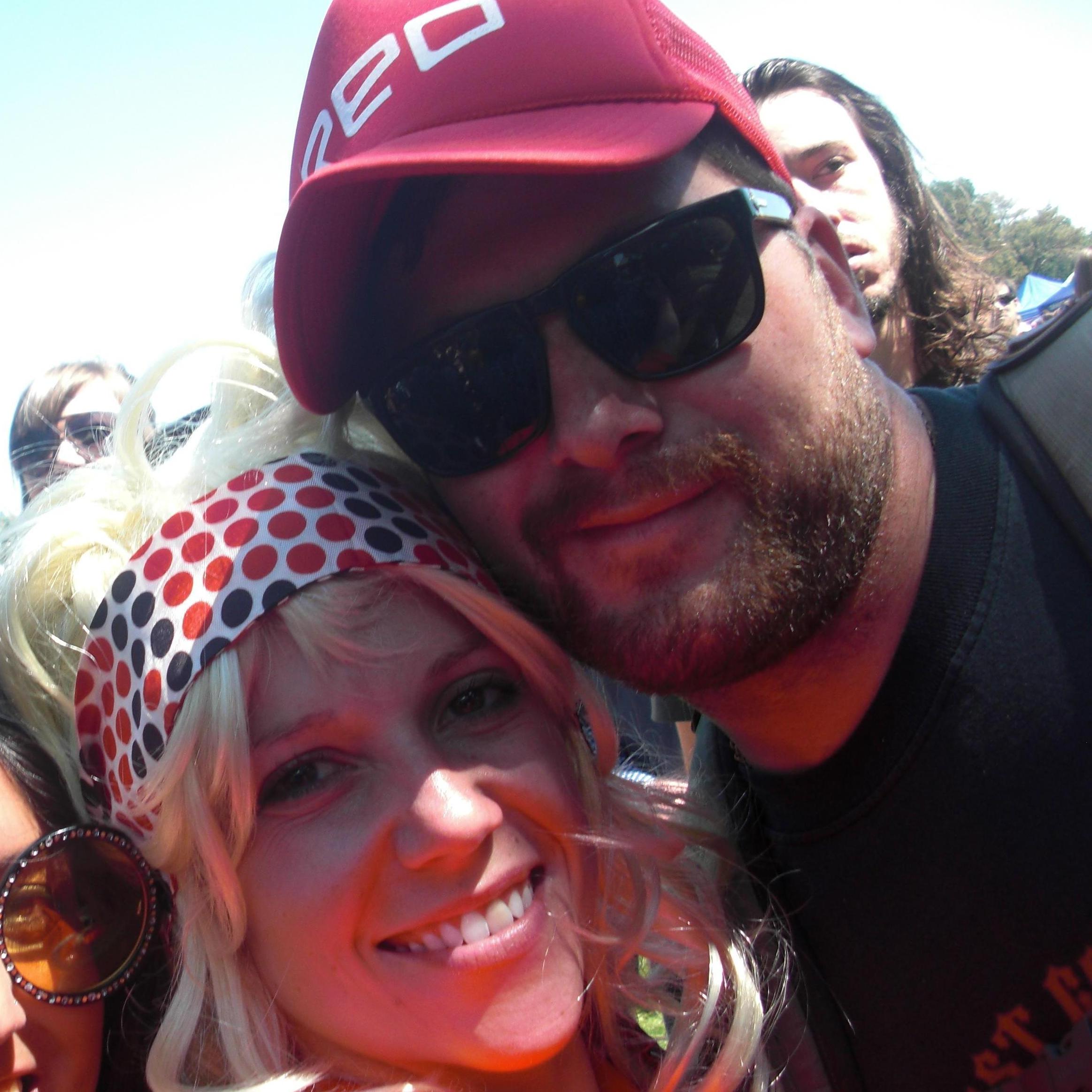First time we hung out at Tour de Fat in Denver. "Jolene" (interpreted from Dolly's song) and a Beastie Boy.