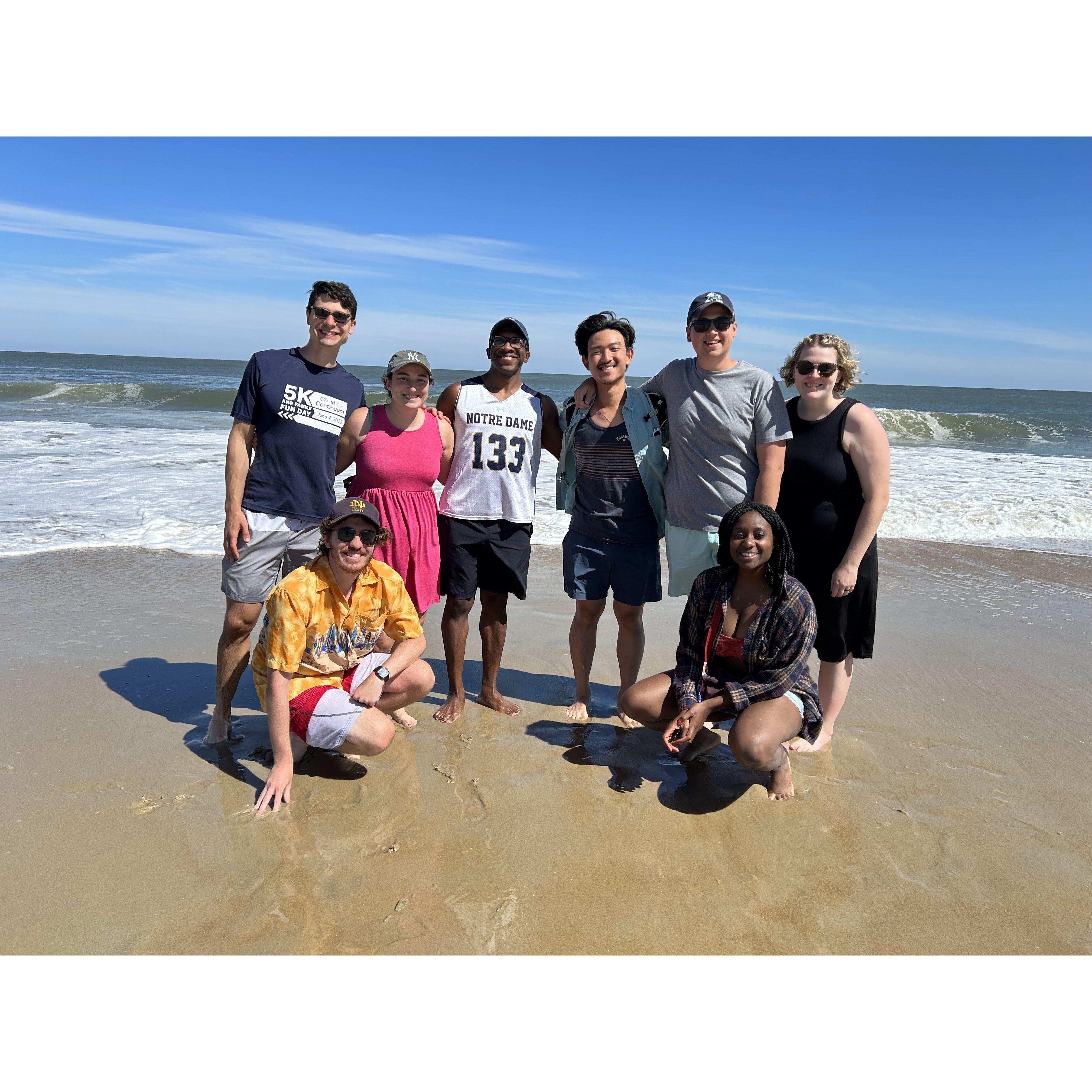 Delaware shore with the nation's best trombones (Tim's band friends!)