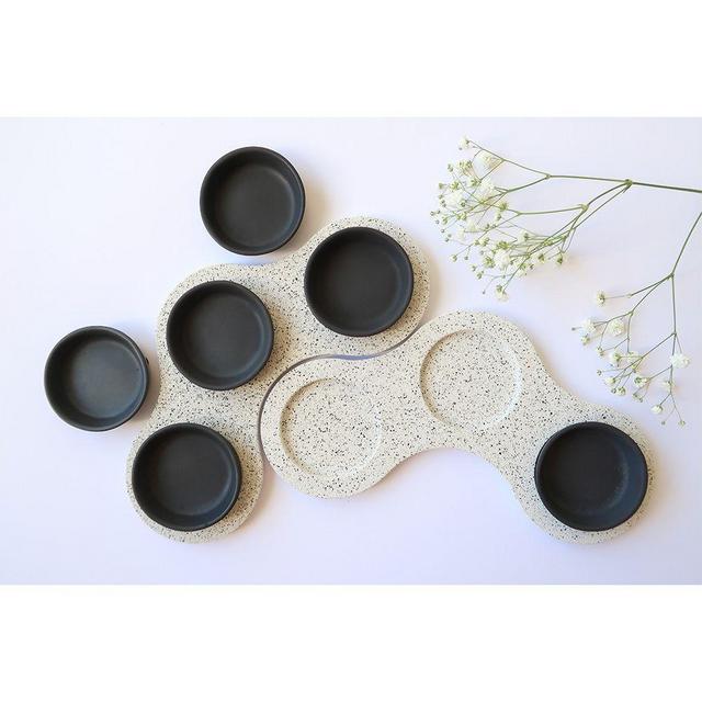 Modern Seder Plate by the Israel Museum: Black and White