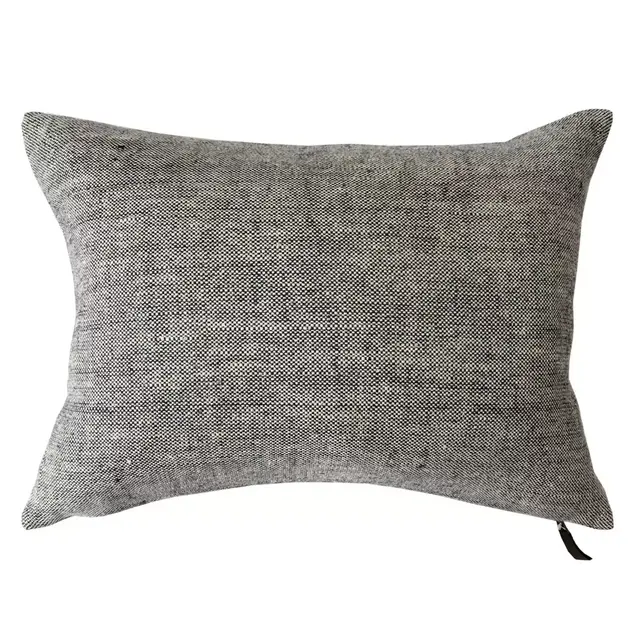 Bee & Willow™ Home Solid Woven Linen Oblong Throw Pillow in Navy