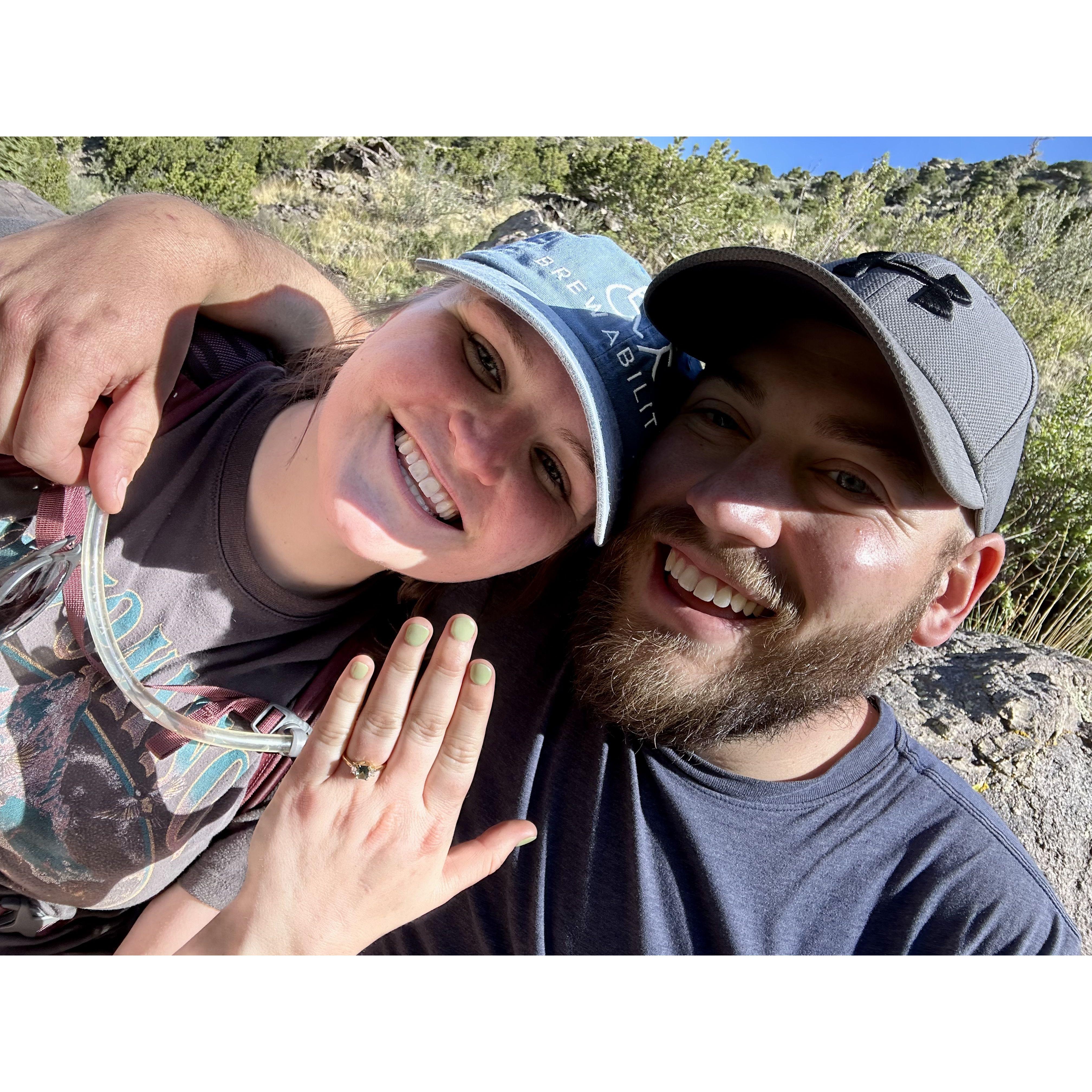 Our first picture as an engaged couple!