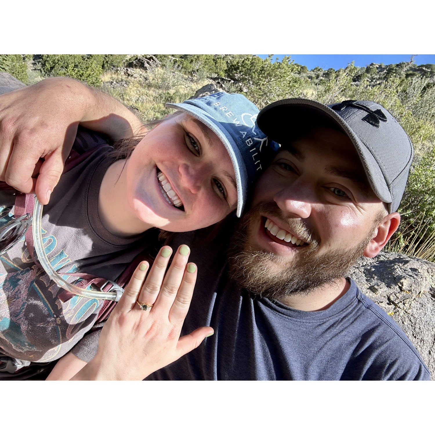Our first picture as an engaged couple!