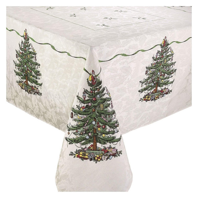 Avanti Linens Spode Tree Green 52 x70 Tablecloth