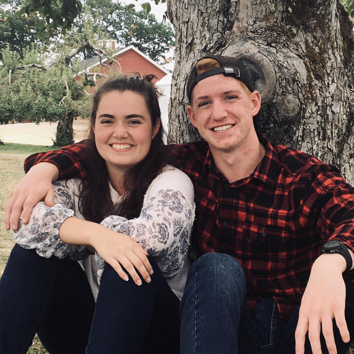 Apple picking day with the Smith family, which ended with a walk through the golf course, our first 'I love you,' and being forced to run from the sprinklers. Yikes! 😂