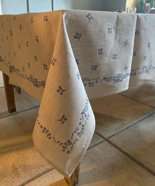 Tablecloth Forget Me Not Linen 55 x 99