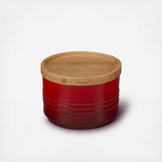 Petite Canister with Wood Lid