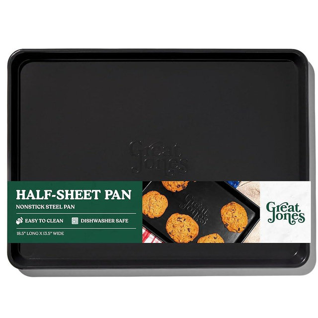 Great Jones Holy Sheet Pan (Pepper) | Nonstick, Half-Sheet Pan | Aluminized Steel, 18.5" x 13.5" | For Baking, Roasting, & Broiling | Premium Bakeware with Even Heat Distribution | Dishwasher-Safe