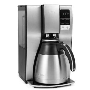 Mr. Coffee 10-Cup Programmable Coffee Maker, Insulated Thermal Carafe, Brew Strength Selection, Brew Now or Later, Stainless Steel