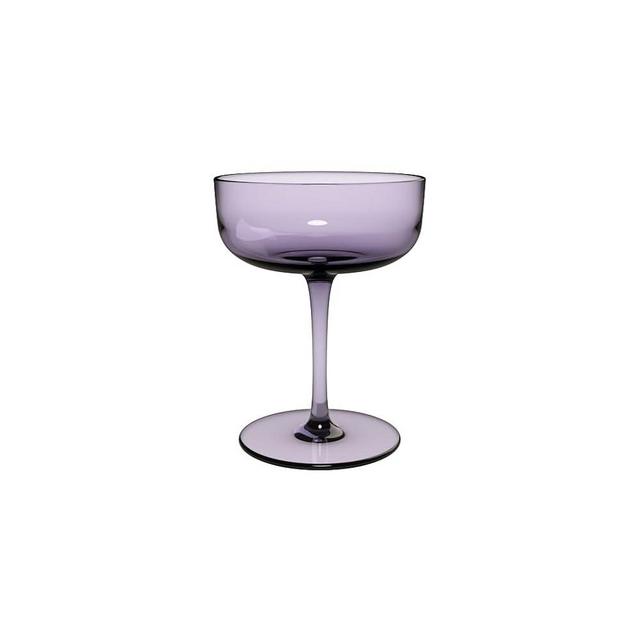 Villeroy & Boch - Like Lavender Champagne Coupe/Dessert Bowl Set 2 pces, Coloured Glass Purple, Capacity 100 ml