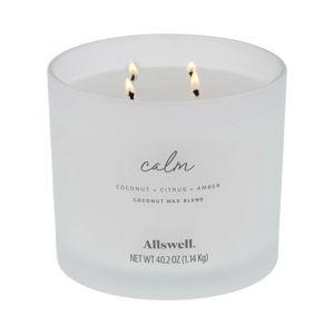 Allswell Calm (Coconut + Citrus + Amber) Scented 4-Wick Spa Jar Candle 40.2oz.